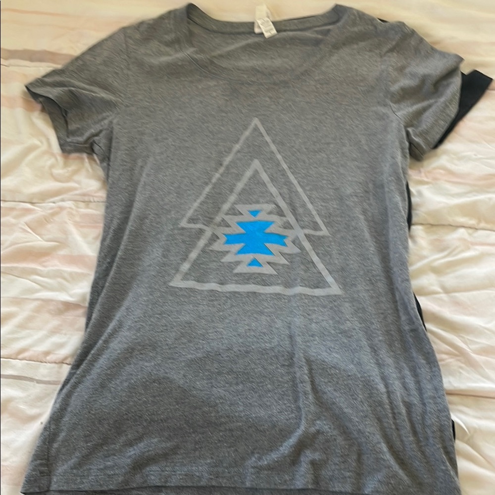 Gray Graphic Women's Top